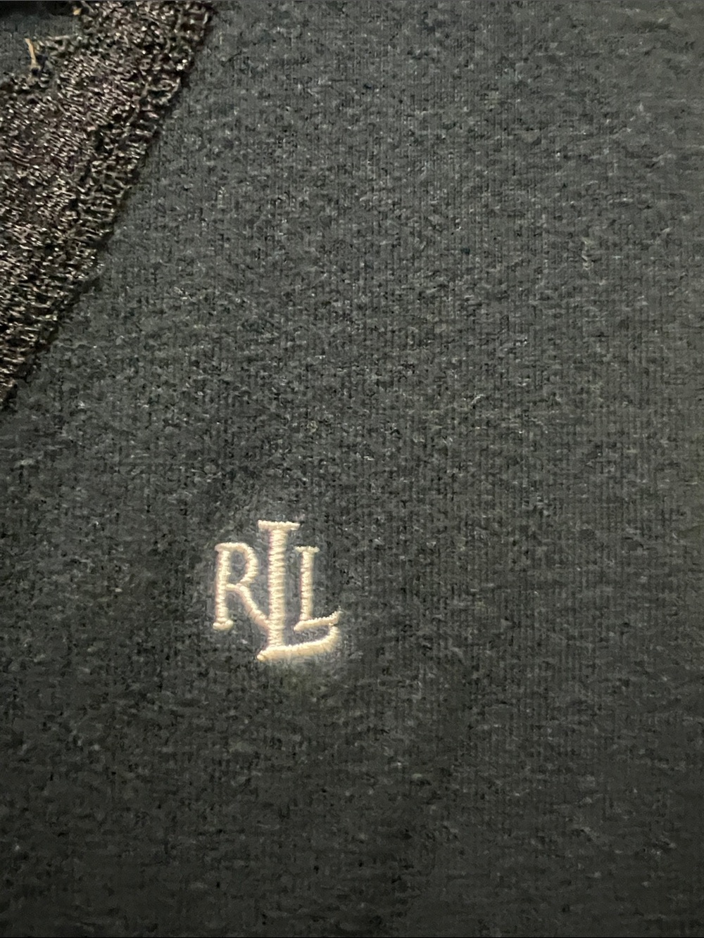 Ralph Lauren Black Lace-Trim V-Neck Tank - Picture 3 of 6
